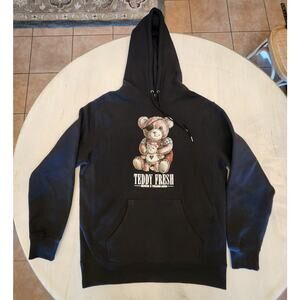 Teddy Fresh Black Hoodie SZ Medium Streetwear Athleisure